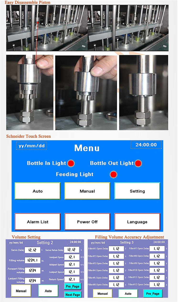 Автоматска машина за полнење шишиња со серво мотор 6